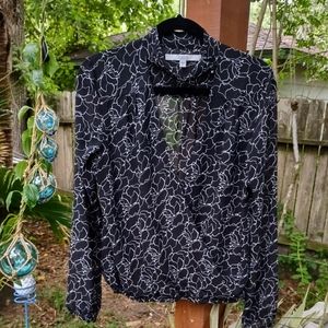 Guess Floral Blouse With Choker Neck Detail